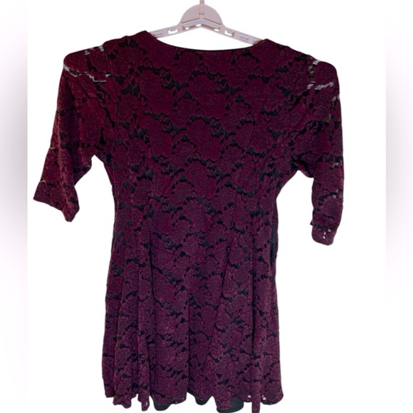 Torrid Burgundy Sexy Lace Dress, Sz 1X . - Picture 4 of 4